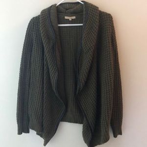 Hawthorne green knit chunky cardigan